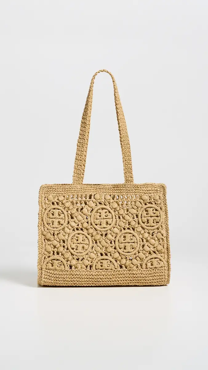 Tory Burch T Monogram Crochet Small Tote | Thumbnail 2 Tory Burch T Monogram Crochet Small Tote | Thumbnail 2