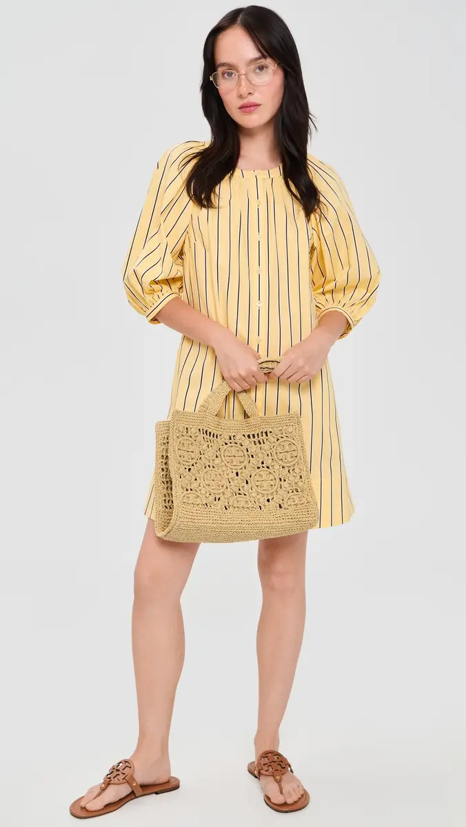 Tory Burch T Monogram Crochet Small Tote | Thumbnail 3 Tory Burch T Monogram Crochet Small Tote | Thumbnail 3