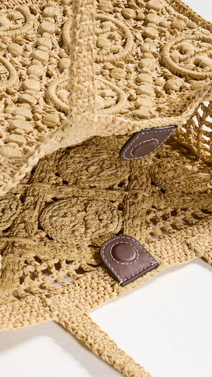 Tory Burch T Monogram Crochet Small Tote | Thumbnail 6 Tory Burch T Monogram Crochet Small Tote | Thumbnail 6