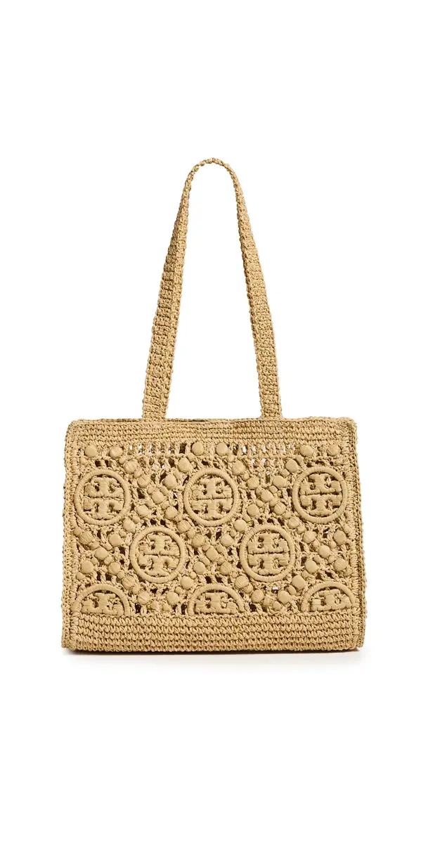 Tory Burch T Monogram Crochet Small Tote