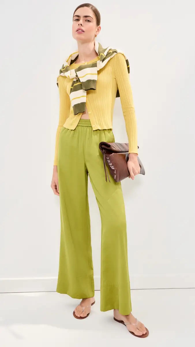 LE BOP Arden Satin Wide Leg Pants | Thumbnail 5