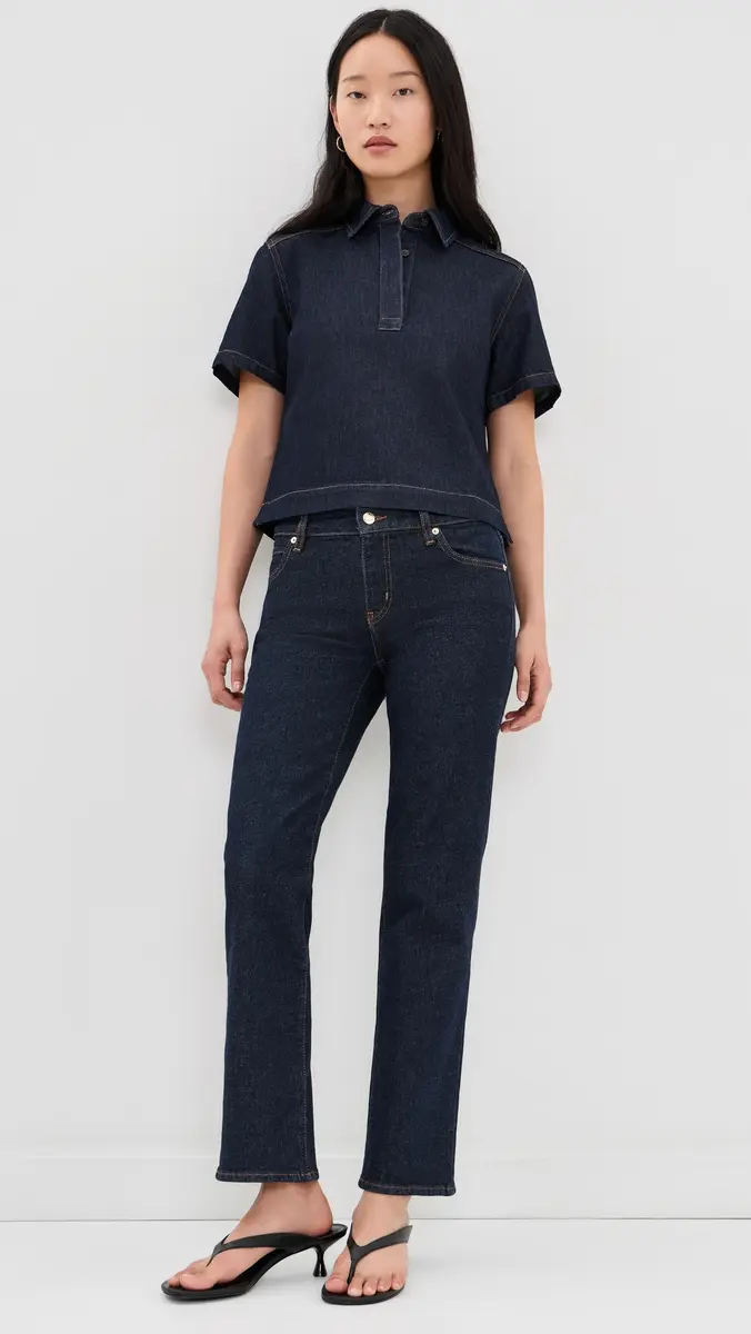 Madewell Denim Boxy Polo Shirt | Thumbnail 5 Madewell Denim Boxy Polo Shirt | Thumbnail 5
