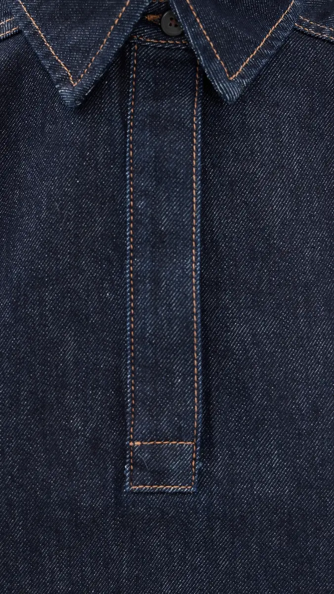 Madewell Denim Boxy Polo Shirt | Thumbnail 6 Madewell Denim Boxy Polo Shirt | Thumbnail 6