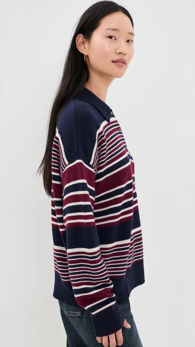 GOOD AMERICAN The Oversized Rugby Sweater | Thumbnail 4