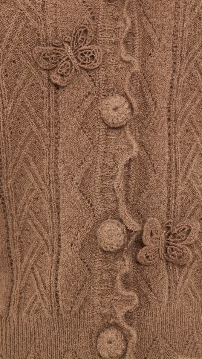 Farm Rio Richilieu Butterflies Artisanal Knit Cardigan | Thumbnail 6 Farm Rio Richilieu Butterflies Artisanal Knit Cardigan | Thumbnail 6