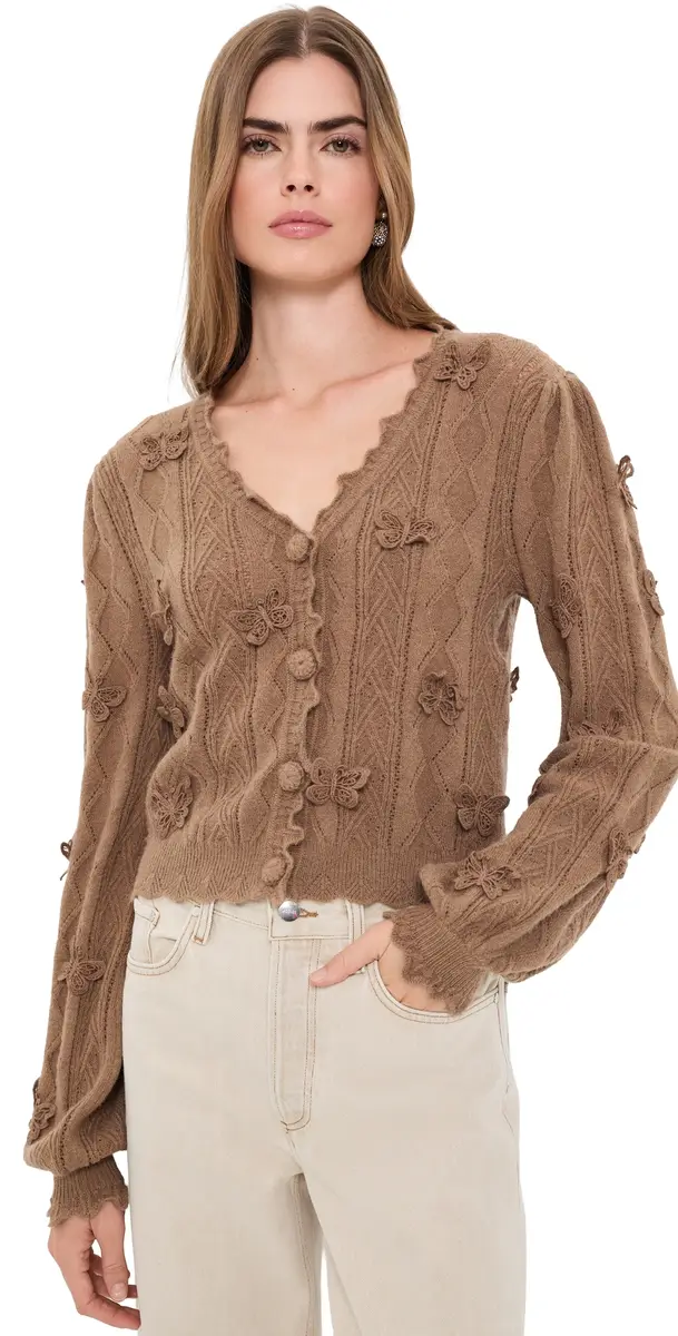 Farm Rio Richilieu Butterflies Artisanal Knit Cardigan and | Image 1 Farm Rio Richilieu Butterflies Artisanal Knit Cardigan and | Image 1