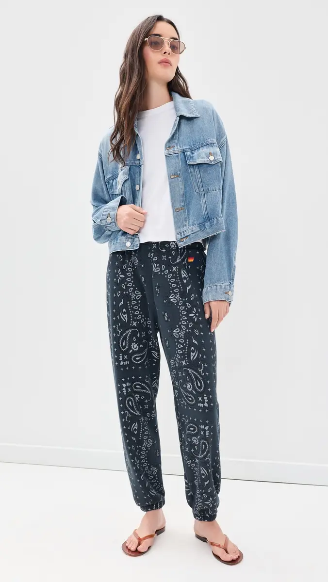 Aviator Nation Bandana Women's Sweatpants Charcoal | Thumbnail 6 Aviator Nation Bandana Women's Sweatpants Charcoal | Thumbnail 6