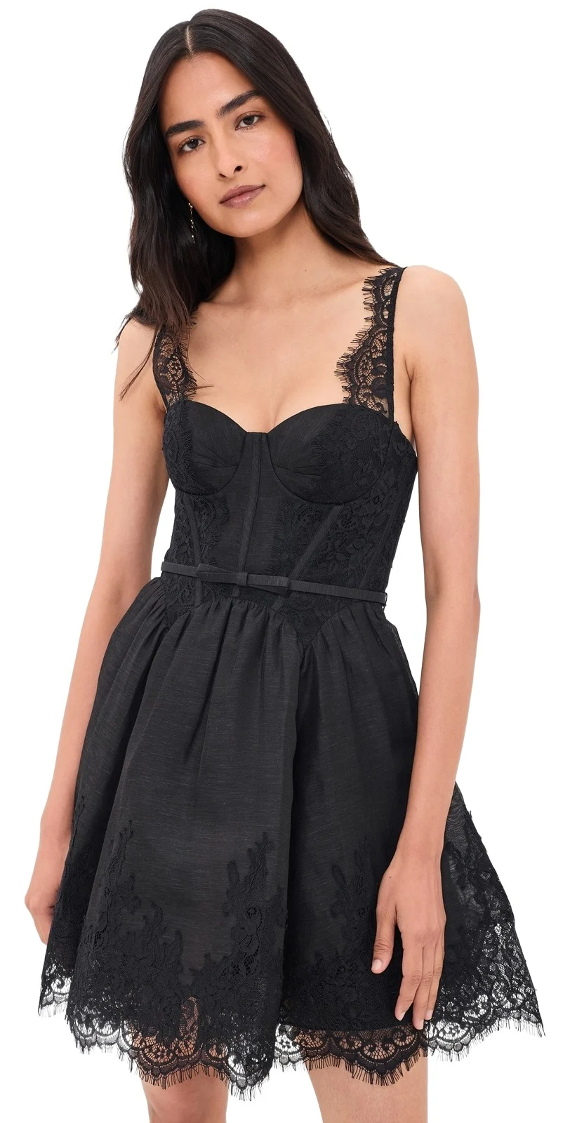 Valiant Lace Trim Mini Dress