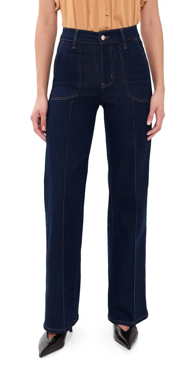 FRAME Le Slim Palazzo Pintuck Pocket Jeans Rinse | Image 1 FRAME Le Slim Palazzo Pintuck Pocket Jeans Rinse | Image 1