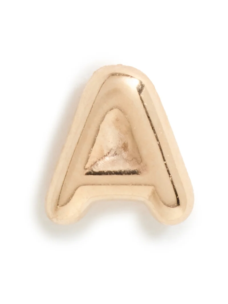 Ariel Gordon Jewelry 14k Gold Mini Helium Initial Stud Earring