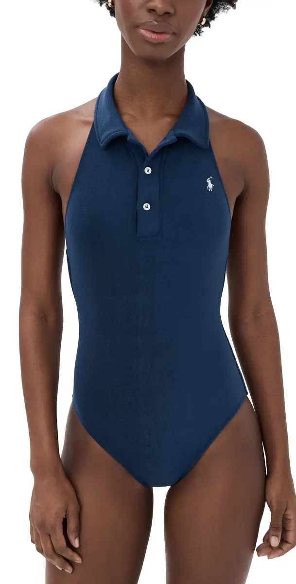 Polo Ralph Lauren Collar One Piece Navy Blue | Image 1 Polo Ralph Lauren Collar One Piece Navy Blue | Image 1