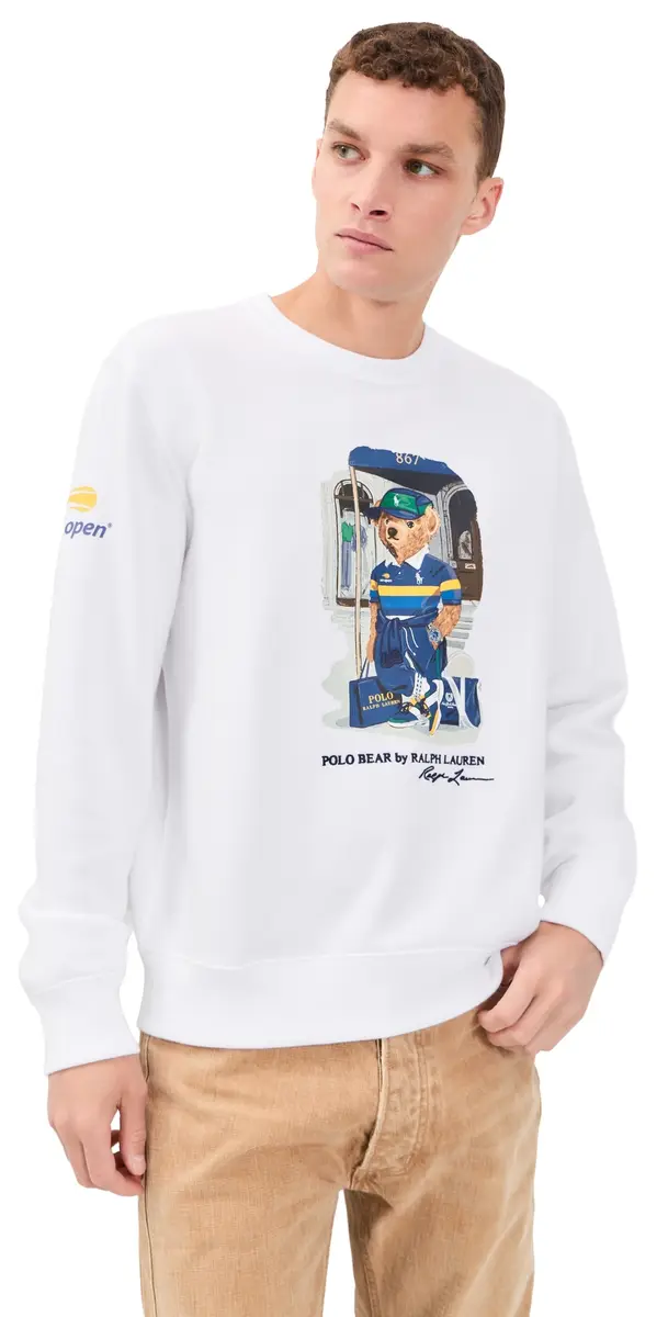 Polo Ralph Lauren x U Open Bear Sweatshirt White | Image 1 Polo Ralph Lauren x U Open Bear Sweatshirt White | Image 1