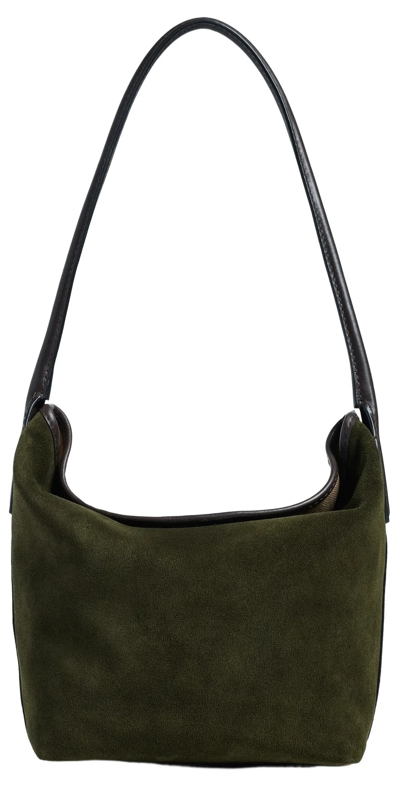 Suede Port Lid Shoulder Bag Suede Port Lid Shoulder Bag