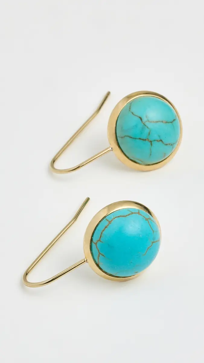 Shashi French Hook Turquoise Bezel Drop | Thumbnail 4 Shashi French Hook Turquoise Bezel Drop | Thumbnail 4