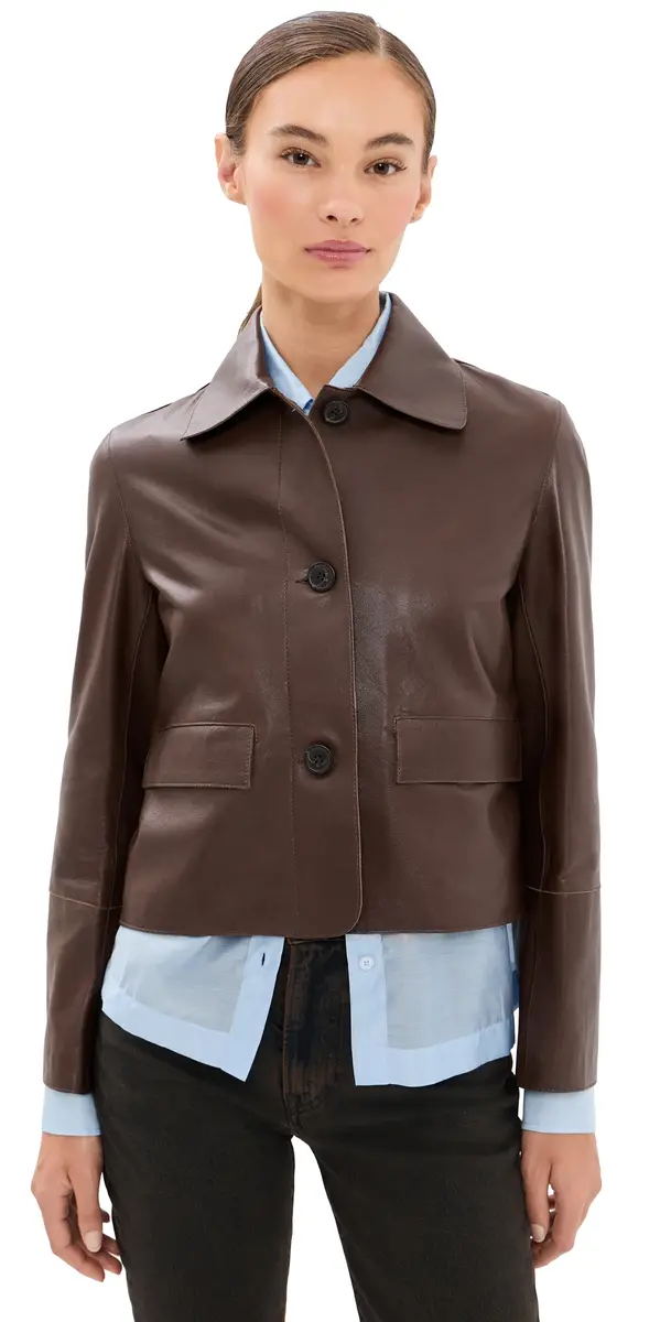 ARMA Vintage Leather Jacket Mud Brown | Image 1 ARMA Vintage Leather Jacket Mud Brown | Image 1