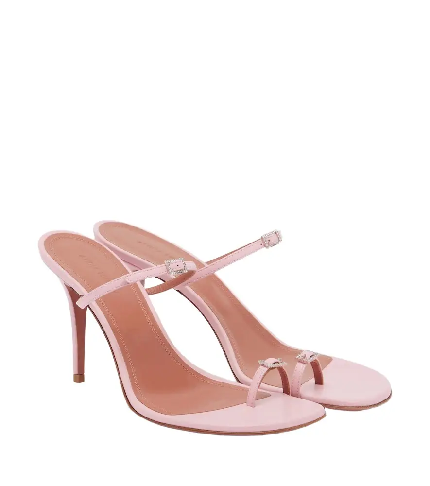 Amina Muaddi Adut embellished leather sandals | Image 1 Amina Muaddi Adut embellished leather sandals | Image 1