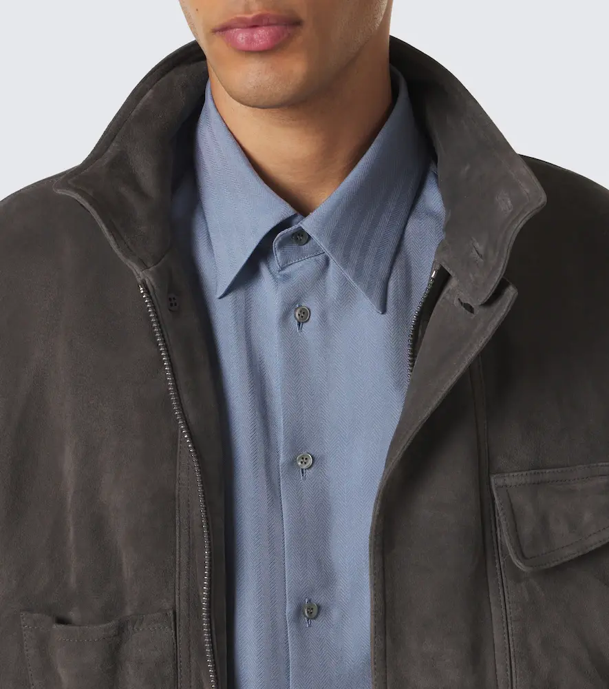 Giorgio Armani Chevron silk jacquard shirt | Thumbnail 3 Giorgio Armani Chevron silk jacquard shirt | Thumbnail 3