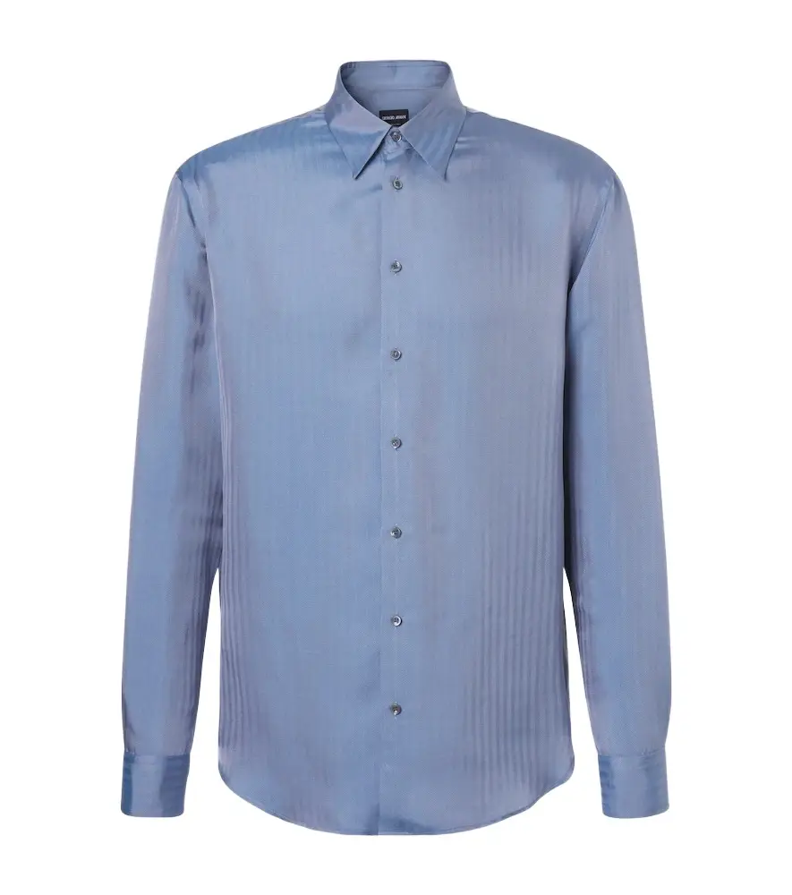 Giorgio Armani Chevron silk jacquard shirt | Image 1 Giorgio Armani Chevron silk jacquard shirt | Image 1