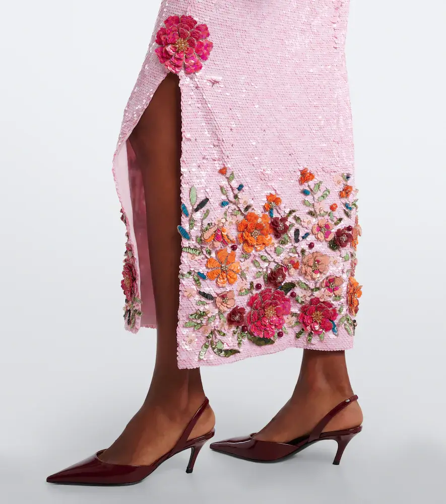 Costarellos Harlee floral-appliqué sequined cocktail dress | Thumbnail 2 Costarellos Harlee floral-appliqué sequined cocktail dress | Thumbnail 2