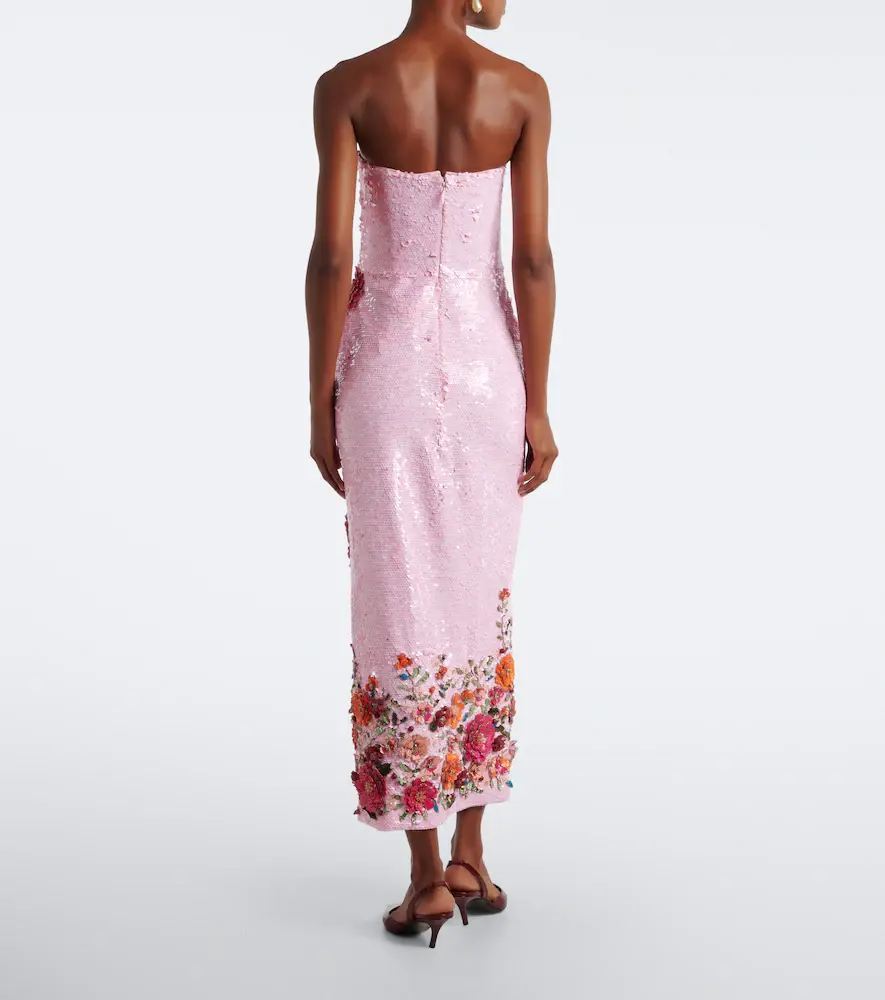 Costarellos Harlee floral-appliqué sequined cocktail dress | Thumbnail 3 Costarellos Harlee floral-appliqué sequined cocktail dress | Thumbnail 3