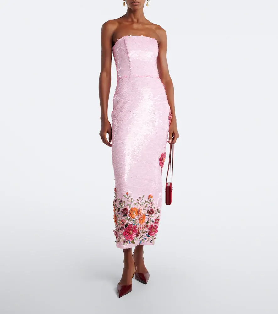 Costarellos Harlee floral-appliqué sequined cocktail dress | Thumbnail 4 Costarellos Harlee floral-appliqué sequined cocktail dress | Thumbnail 4