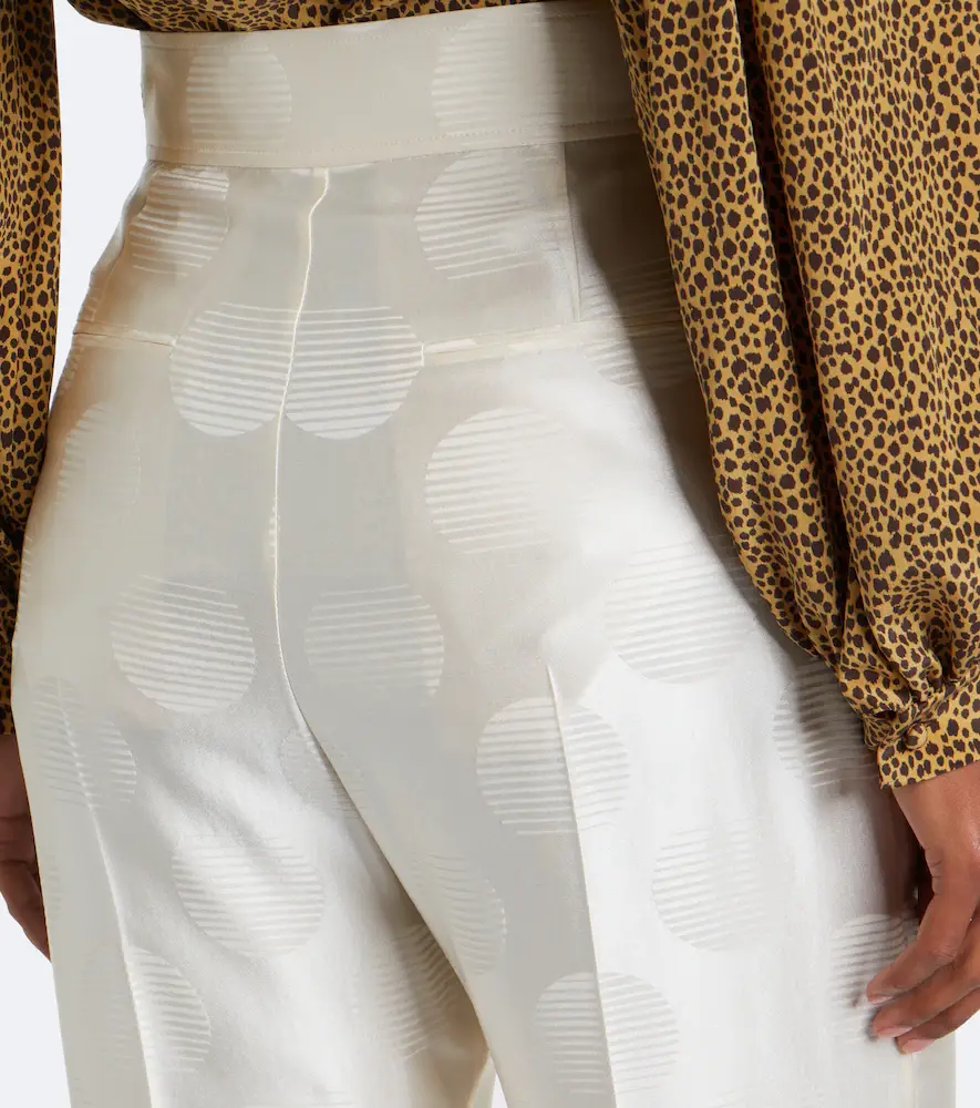 Valentino Garavani Polka-dot silk jacquard slim pants | Thumbnail 2 Valentino Garavani Polka-dot silk jacquard slim pants | Thumbnail 2