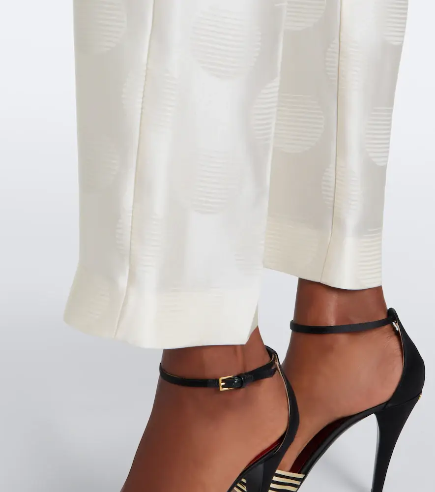 Valentino Garavani Polka-dot silk jacquard slim pants | Thumbnail 5 Valentino Garavani Polka-dot silk jacquard slim pants | Thumbnail 5
