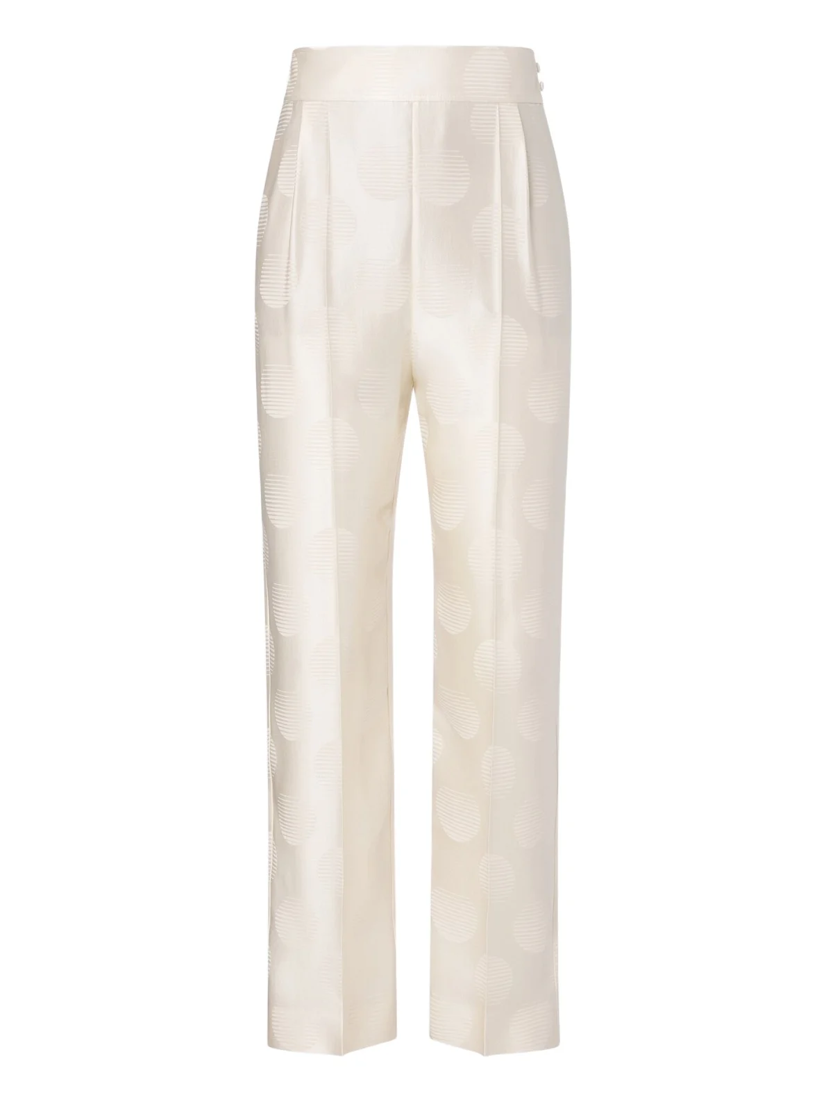 Polka-dot silk jacquard slim pants Polka-dot silk jacquard slim pants