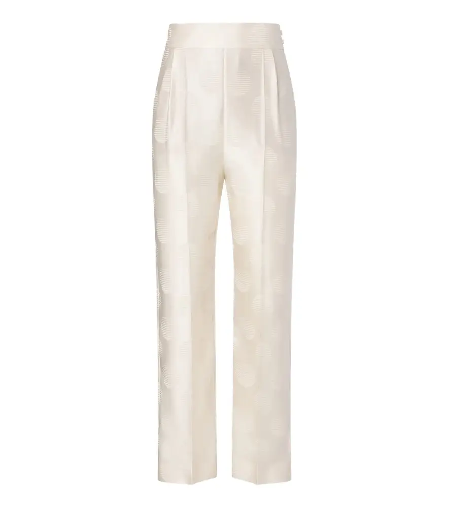 Valentino Polka-dot silk jacquard slim pants | Image 1 Valentino Polka-dot silk jacquard slim pants | Image 1