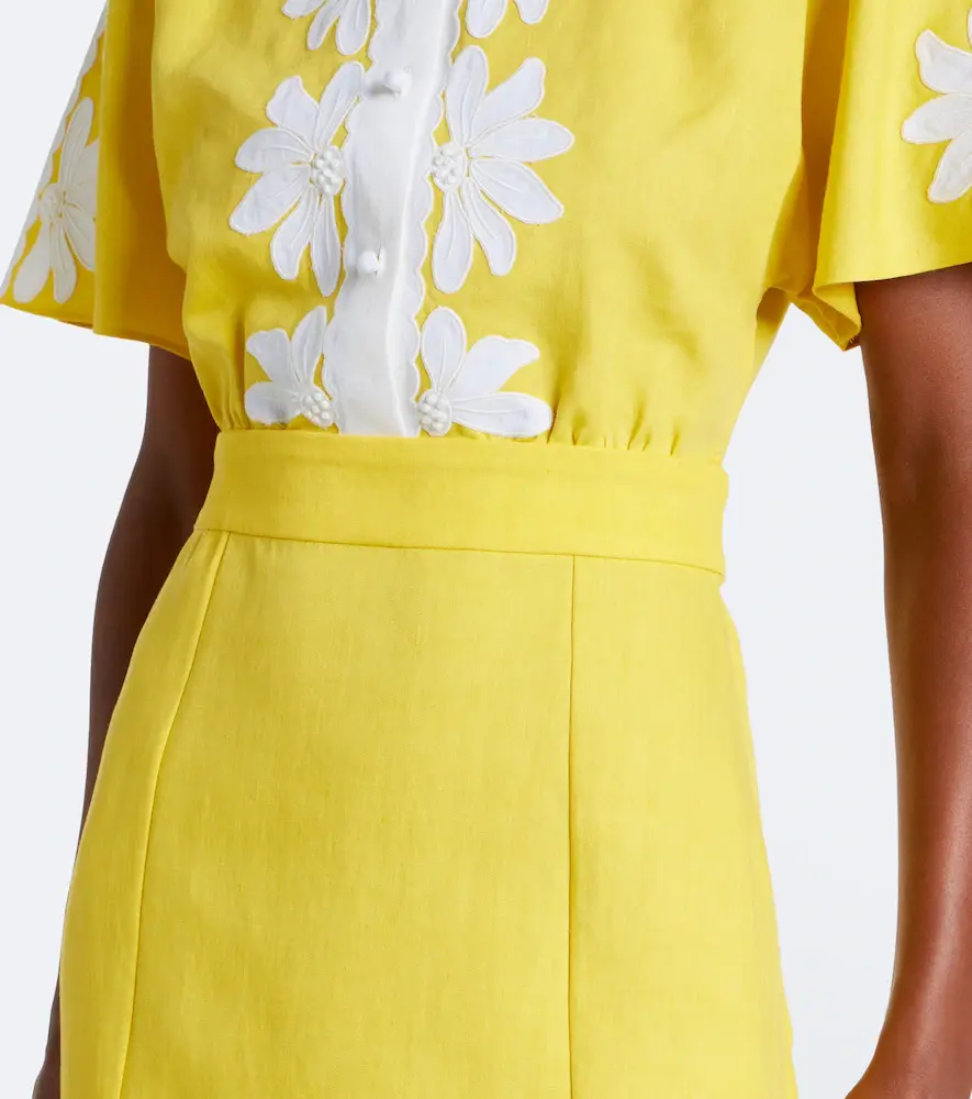 Valentino Garavani Embroidered linen midi dress | Thumbnail 6 Valentino Garavani Embroidered linen midi dress | Thumbnail 6