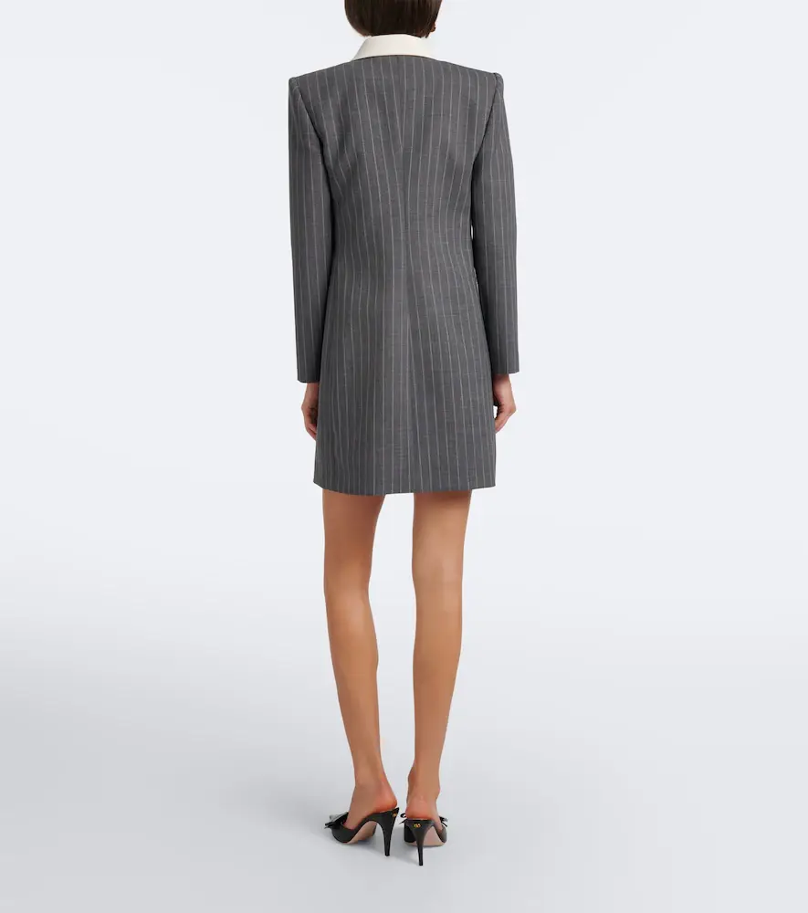 Valentino Garavani Bow-detail pinstripe virgin wool blazer dress | Thumbnail 3 Valentino Garavani Bow-detail pinstripe virgin wool blazer dress | Thumbnail 3