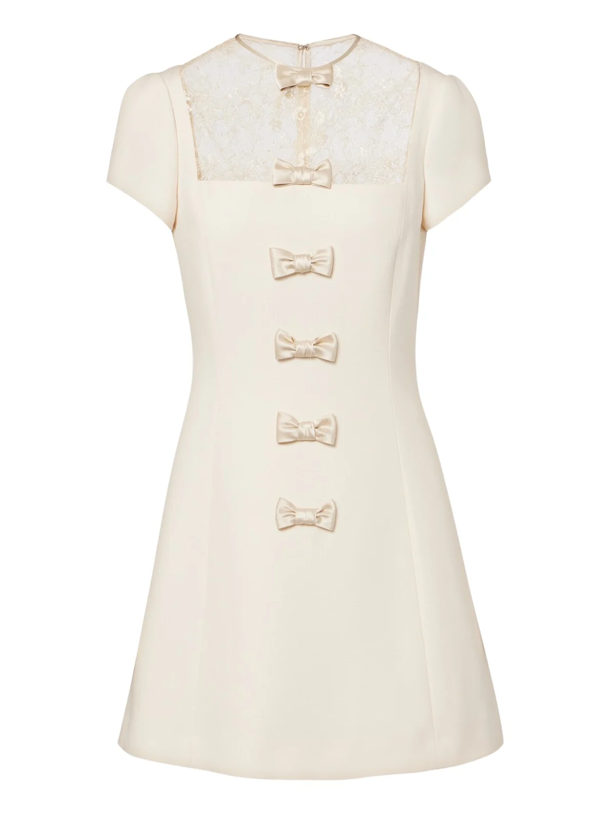 Crepe Couture lace-trimmed minidress Crepe Couture lace-trimmed minidress