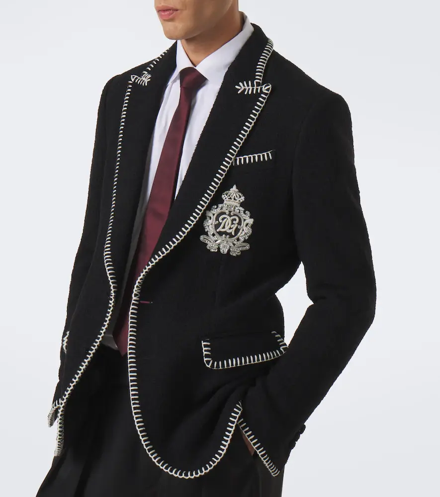 Dolce & Gabbana DG embellished wool-blend tweed blazer | Thumbnail 7 Dolce & Gabbana DG embellished wool-blend tweed blazer | Thumbnail 7