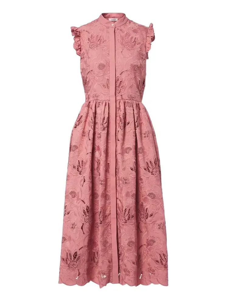 Guipure lace midi dress