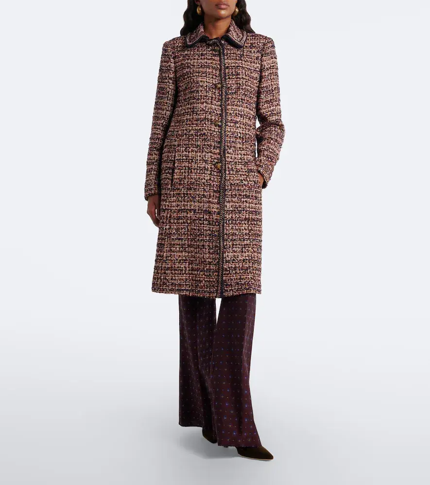 Etro Single-breasted tweed coat | Thumbnail 3