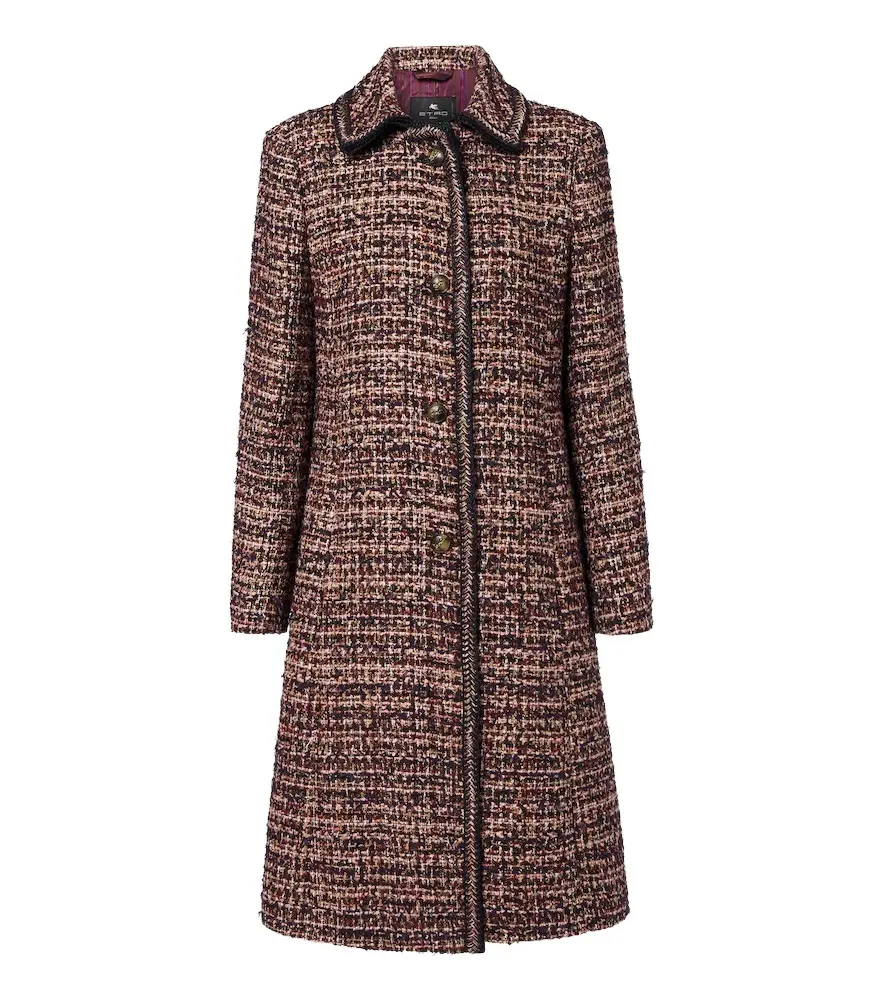 Etro Single-breasted tweed coat | Image 1 Etro Single-breasted tweed coat | Image 1