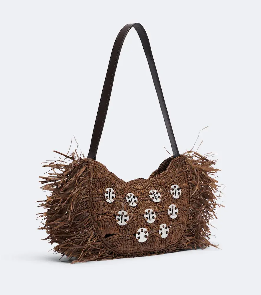 Rabanne Sac A Main fringed raffia top-handle bag | Thumbnail 2