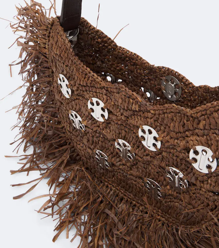 Rabanne Sac A Main fringed raffia top-handle bag | Thumbnail 3