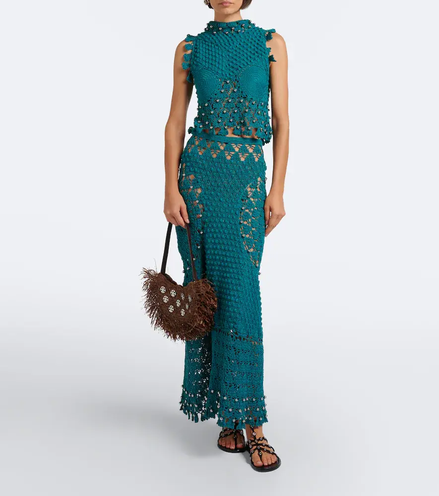 Rabanne Sac A Main fringed raffia top-handle bag | Thumbnail 6
