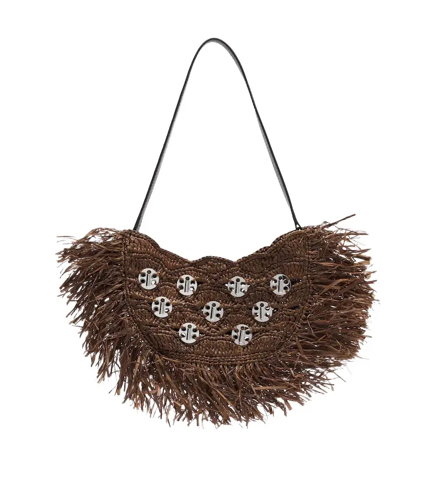 Rabanne Sac A Main fringed raffia top-handle bag | Image 1 Rabanne Sac A Main fringed raffia top-handle bag | Image 1