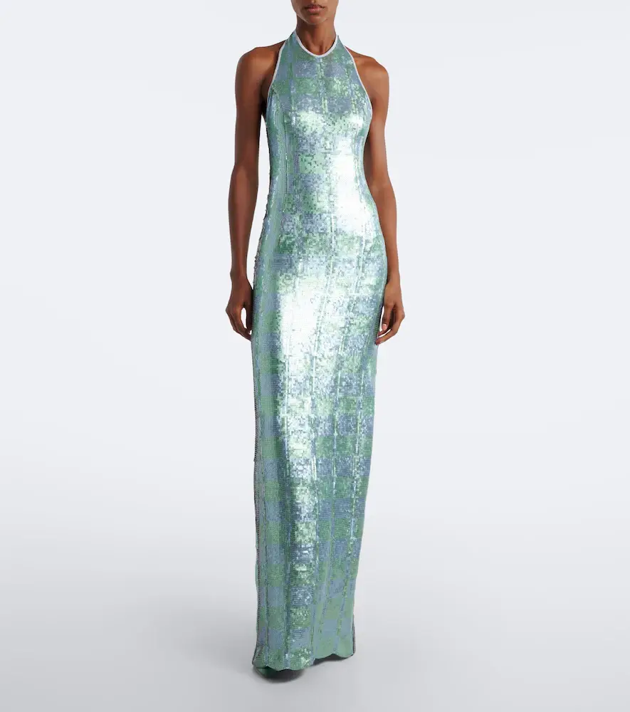 Markarian Nerine gingham sequined gown | Thumbnail 2