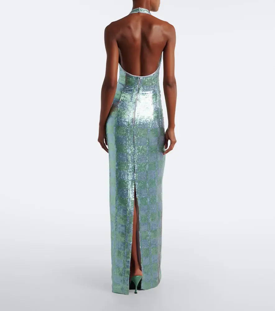 Markarian Nerine gingham sequined gown | Thumbnail 4
