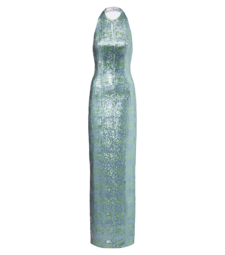 Markarian Nerine gingham sequined gown | Image 1 Markarian Nerine gingham sequined gown | Image 1