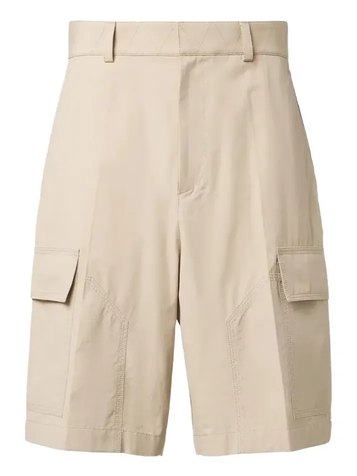 Cotton twill cargo shorts