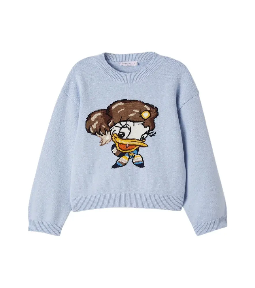 Monnalisa Intarsia cotton and wool sweater | Image 1 Monnalisa Intarsia cotton and wool sweater | Image 1