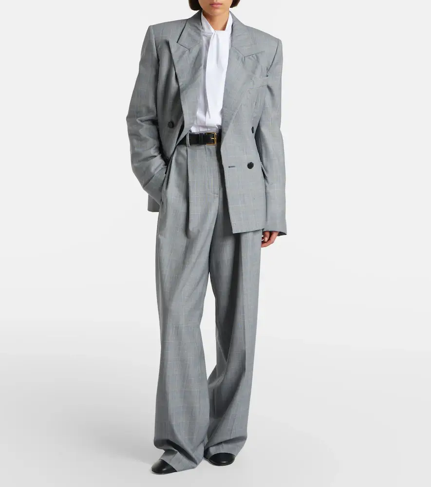 Givenchy Checked wool wide-leg pants | Thumbnail 4 Givenchy Checked wool wide-leg pants | Thumbnail 4