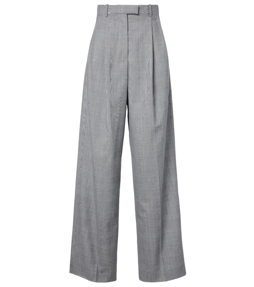Givenchy Checked wool wide-leg pants | Image 1 Givenchy Checked wool wide-leg pants | Image 1