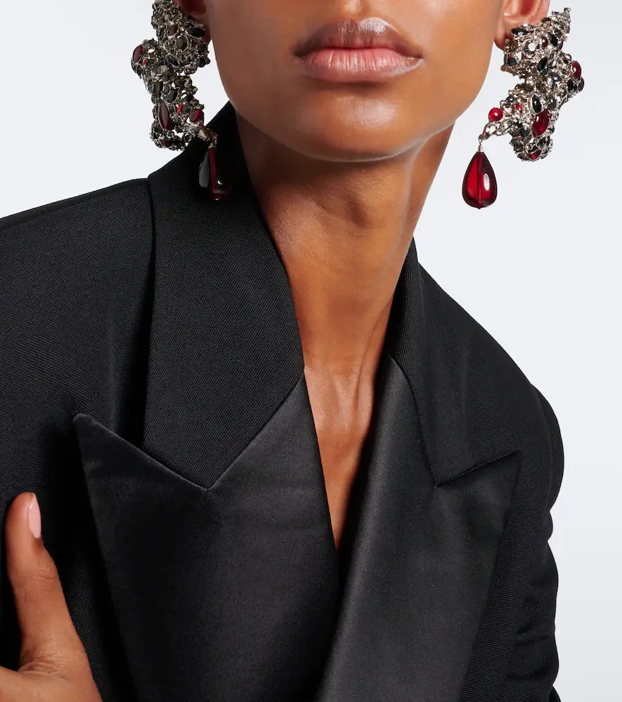 Saint Laurent Dove embellished clip-on earrings | Thumbnail 6 Saint Laurent Dove embellished clip-on earrings | Thumbnail 6