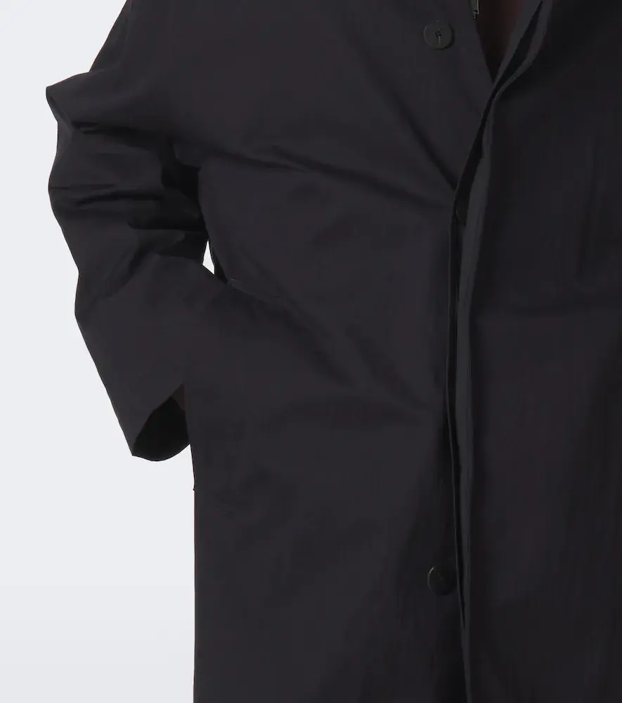 Studio Nicholson Revere leather-trimmed cotton-blend trench coat | Thumbnail 4 Studio Nicholson Revere leather-trimmed cotton-blend trench coat | Thumbnail 4