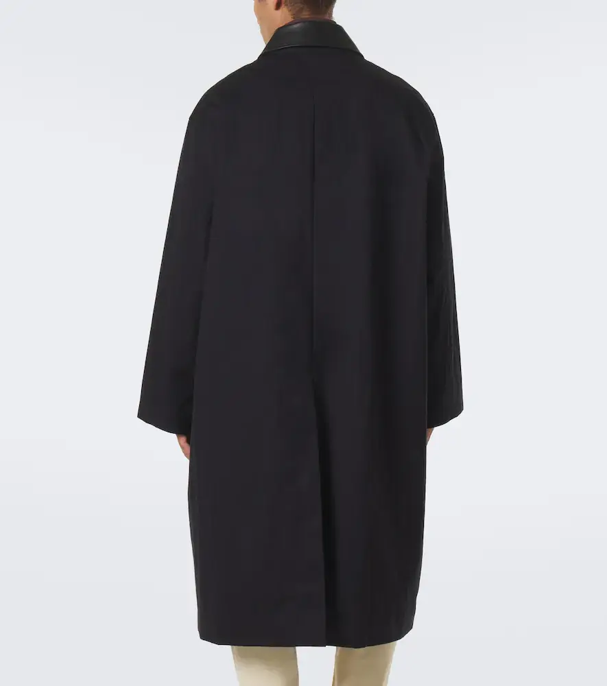 Studio Nicholson Revere leather-trimmed cotton-blend trench coat | Thumbnail 5 Studio Nicholson Revere leather-trimmed cotton-blend trench coat | Thumbnail 5